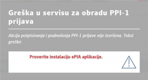 LPA (ePIA) – Kratko uputstvo u rešavanju problema – Proverite instalaciju ePIA aplikacije